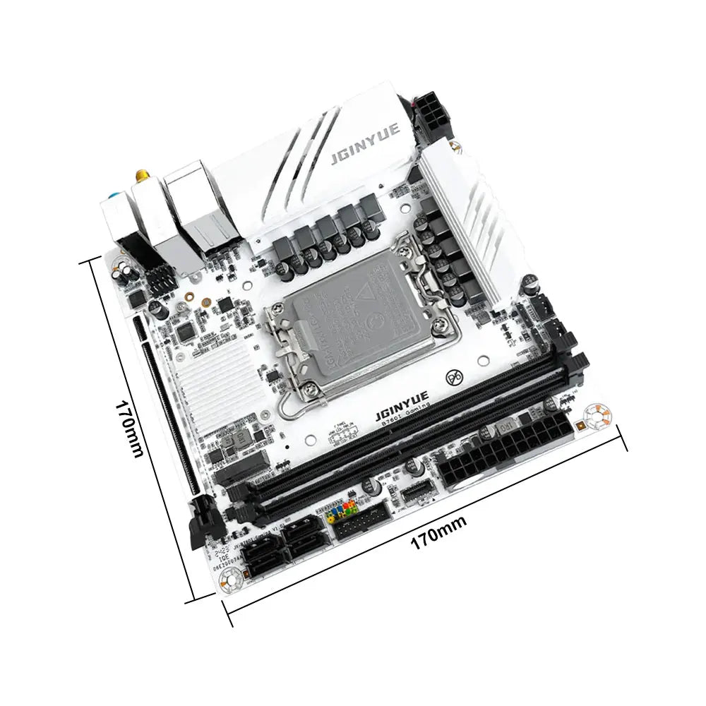 JGINYUE B760i Motherboard LGA 1700 Support Intel Core 12th 13th DDR4 3200mhz RAM Latest mini itx B760i-GAMING.