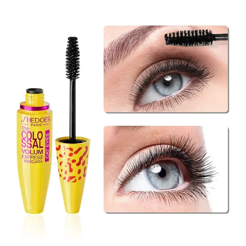 Ultra-fine Mascara Curling Thick Lengthening Eyelash Mascara Waterproof Non-smudge Brown Natural Curl Mascara Makeup.