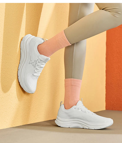 Xtep 299 Leather Running Streamline For Women 2024 Winter Running Shoes Leisure Training Sneaker(Suggest 1 size up) 876418110021.