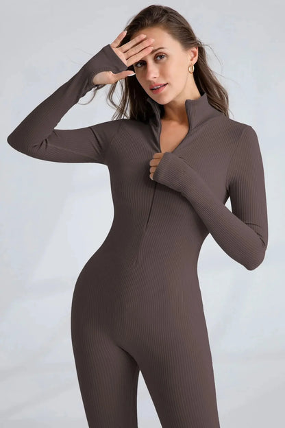 Seamless Zipper Women's Yoga Suit Quick Dry Fitness Running Sportswear Cross-Border European American Style Autumn/Winter