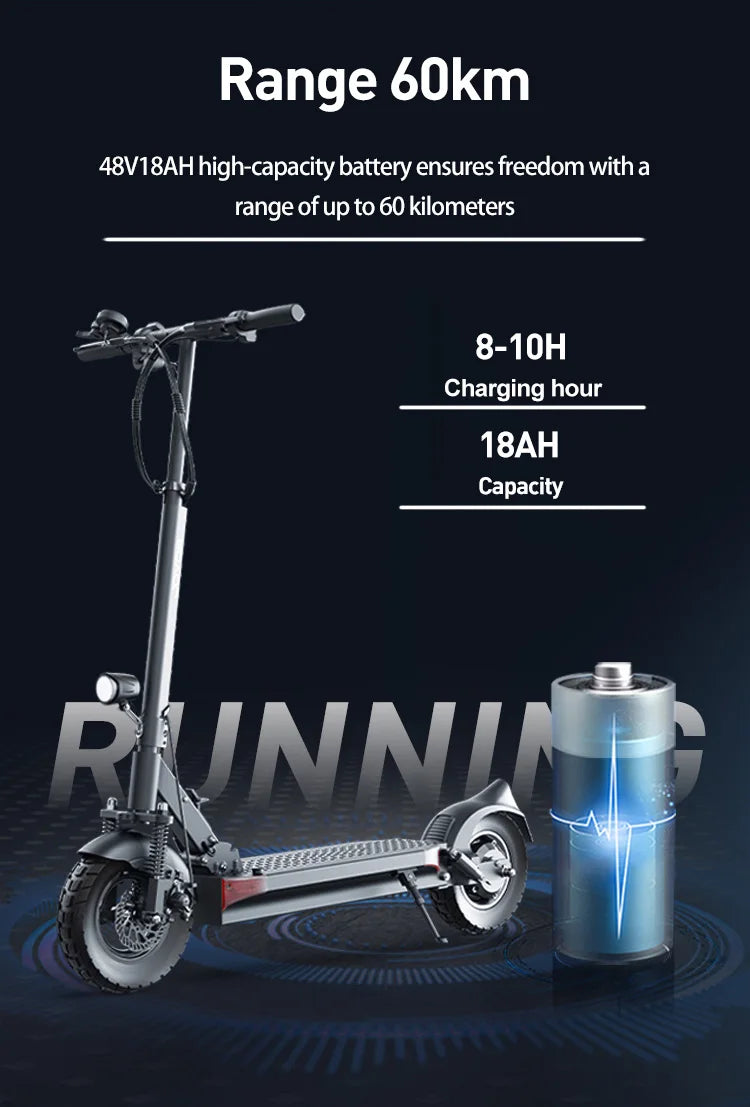JOYOR Y6-S Electric Scooter for Adults 500W Motor 48V 18Ah Foldable Electric Scooter 10 Inch Tire City Commuter Electric Scooter.