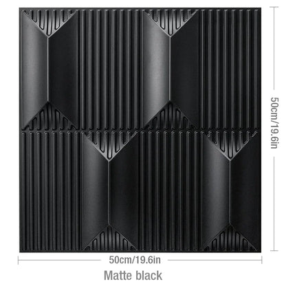 12pcs 50cm 3D wall panel Geometric lines 3D wall sticker wallpaper mural diamond design decor tile 3D mold 90's aesthetic room