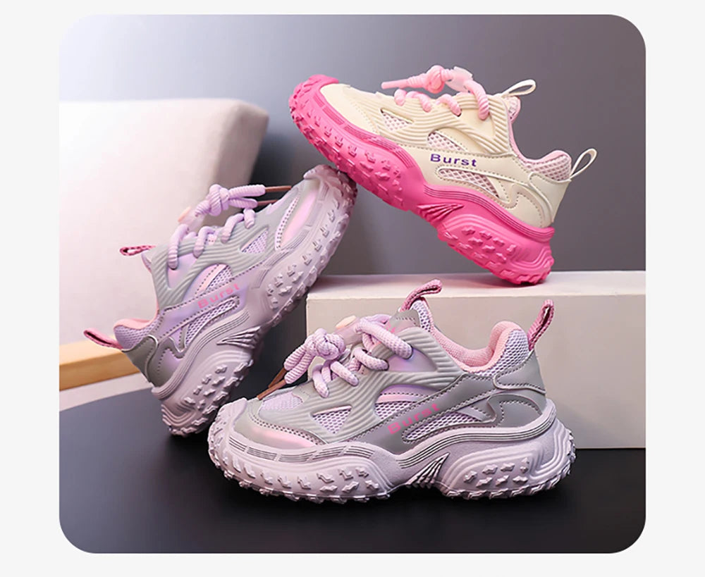 2025 Autumn Sport Shoes For Children PU Leather Waterproof Kid's Sneakers Anti-slippery Breathable Boy's Girl's Running Shoes.