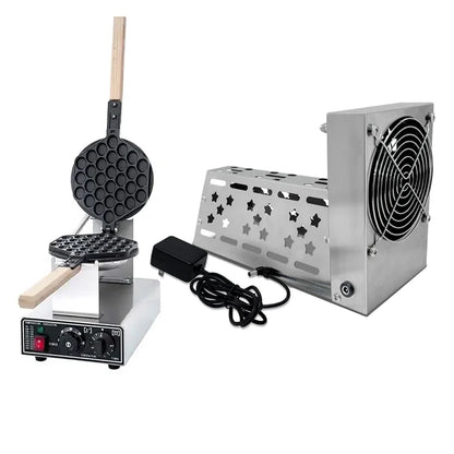 Commercial Egg Waffle Machine And Cooling Rack Egg Waffle Maker Household Waffle Making Machine Paired Cooling Rack.