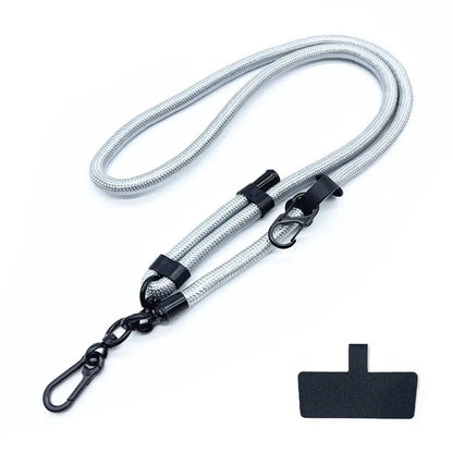 Phone Lanyard Adjustable 1 Cm Diameter Outdoor Universal Case Crossbody Shoulder Card Neck Cord Clip Hang Anti-lost Wrist Strap.