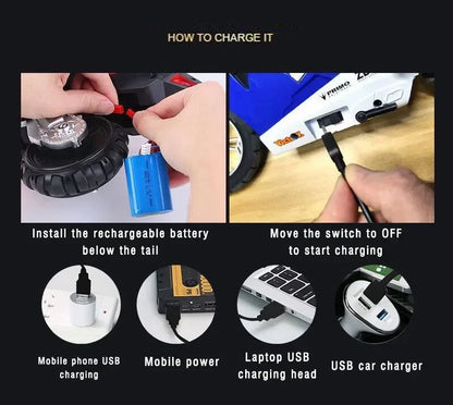 1/6 RC Motorcycle Rc Cars Self-stable Balance Standing Competitive Racing Drift Stunt Electric Motorcycle Toys for Kids Children.