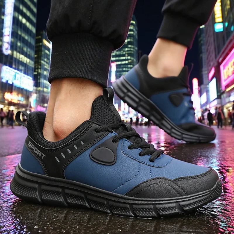 Men's Sneakers Classic Black Fashion Anti Slip Casual Outdoor Training Shoe Spring Autumn Lightweight Comfortable Work Shoes Men.