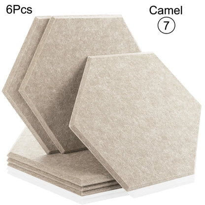 Sound Absorbing Wall Panels Hexagon 6 Pcs Bedroom Acoustic Insulation Sound-absorbing Panels Decor Acoustic Absorption Panel