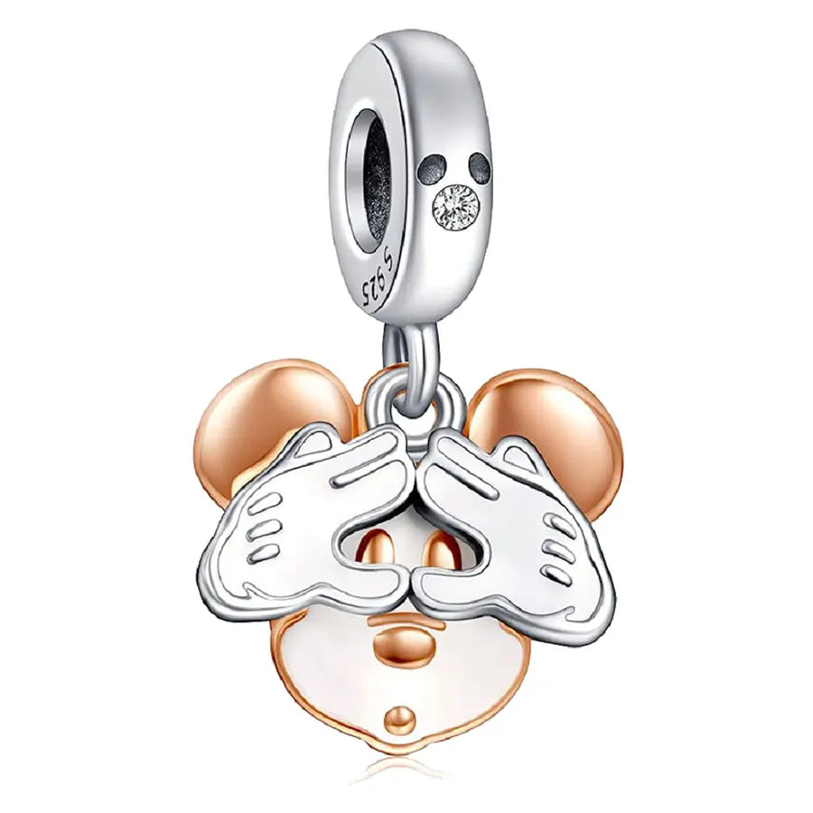 New fashion 100% S925 sterling silver Disney All-Star pendant beads, suitable for the original Pandora bracelet, women's fashion