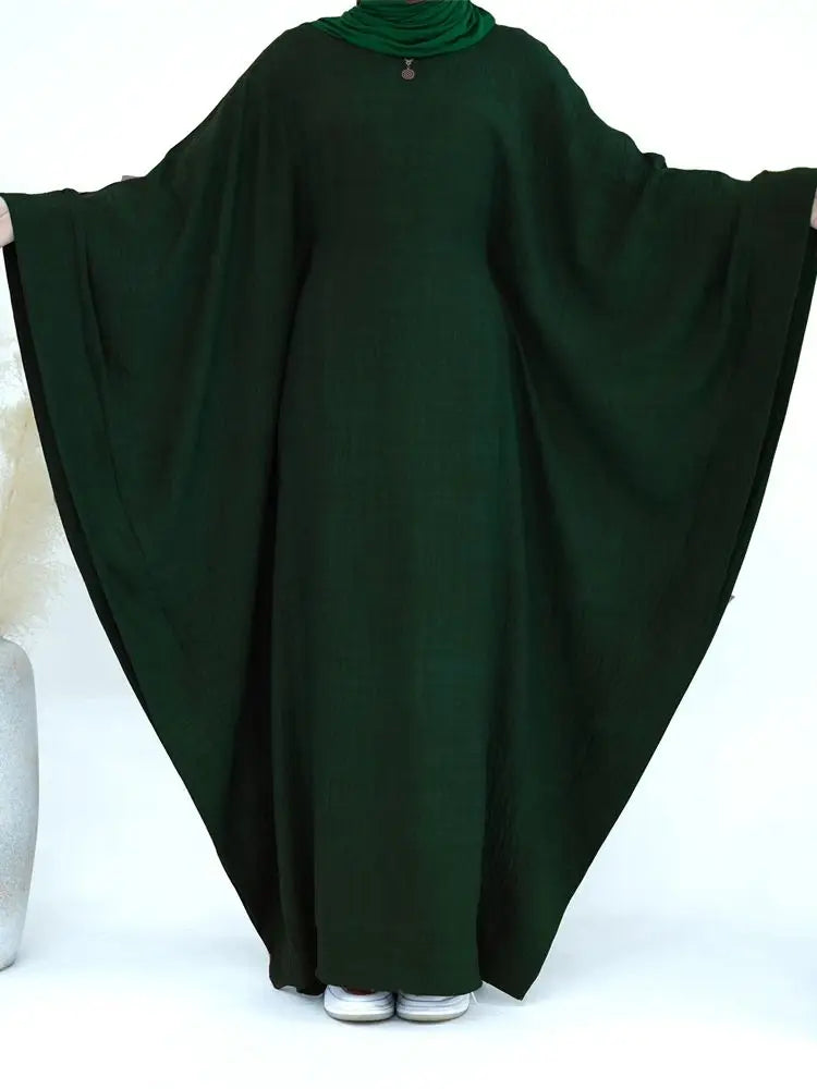 Ramadan Dubai Women Cotton Linen Khimar Abaya Saudi Arabia Turkey Islam Muslim Maxi Modest Dress Kebaya Robe Femme Musulmane.