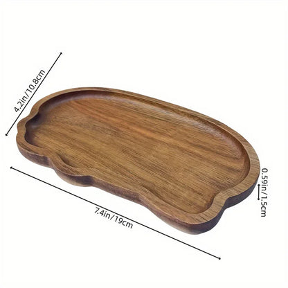 Japanese Style Wooden Tea Coffee Tray Fruit Dessert Candy Plate Wood Decorative Bread Snack Cake Food Dish Trays Tableware