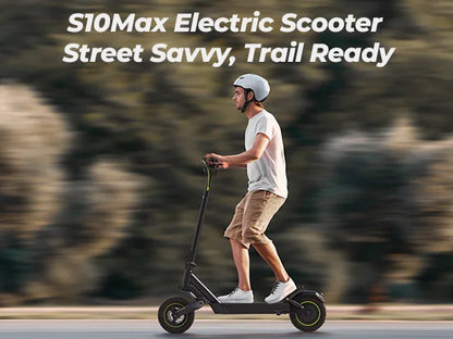 Isinwheel S10 Max Adult Electric Scooter 10 inches Off-Road Pneumatic Tires Foldable City Electric Scooter 1000W 48V15Ah Battery.