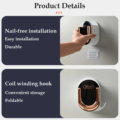 An der Wand montierter Dyson Haartrocknerständer, faltbarer Haartrocknerhalter mit Kamm, Aufbewahrungsbox, Badezimmer-Organizer, Aufbewahrungshalter