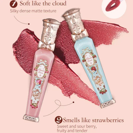 Flower Knows Strawberry Rococo Series Cloud Lip Cream Lip Gloss Long Lasting Velvet Lip Tint Lipstick for Women Cosmetic.