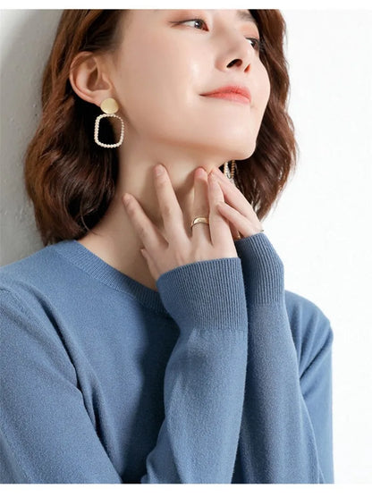 22 farben Herbst und Winter Kaschmir Pullover Frauen Pullover Oansatz Pull Femme Lange Hülse Frauen Casual Lose Pullover Pullover.