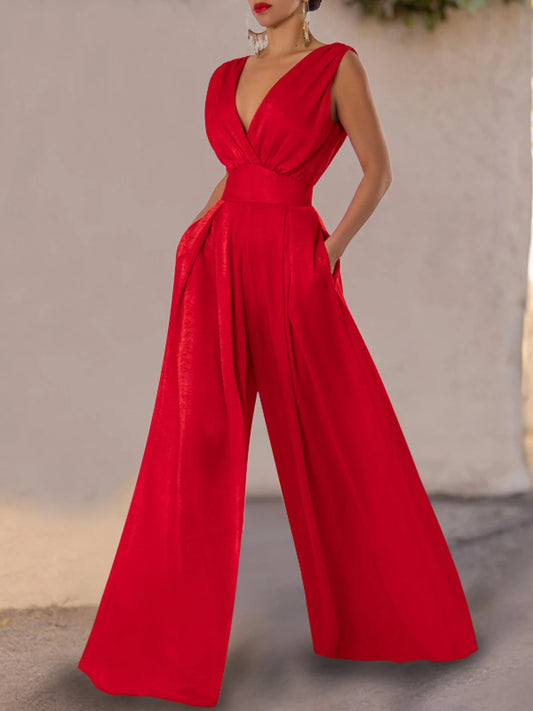 Luxury New Women Jumpsuit Office Ladies Business Party Dresses Birthday Festivals Evening Weddings Dresses Elegance Solid.