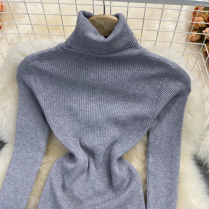 2026 neue Herbst Winter Rollkragen Langarm Gestrickte Pullover Einfarbig Multi Farbe Kaschmir Grundlegende Weiche Pullover