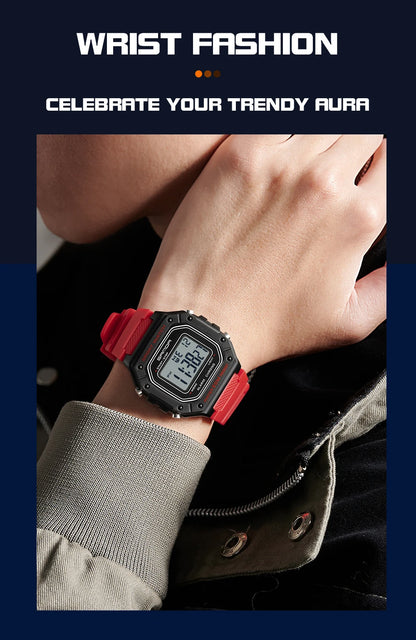 SANDA 2156 Fashion Mens Watch Military Water Resistant Sport Watches Army Big Dial Led Digital Wristwatches Stopwatches For Male.