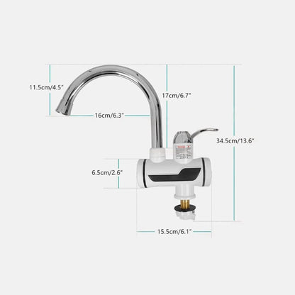 Electric Hot Cold Mixer Tap 3000W Instant Heating Faucet 360 Degree Rotation Fast Heating Tap Digital Kitchen Bathroom Supplies