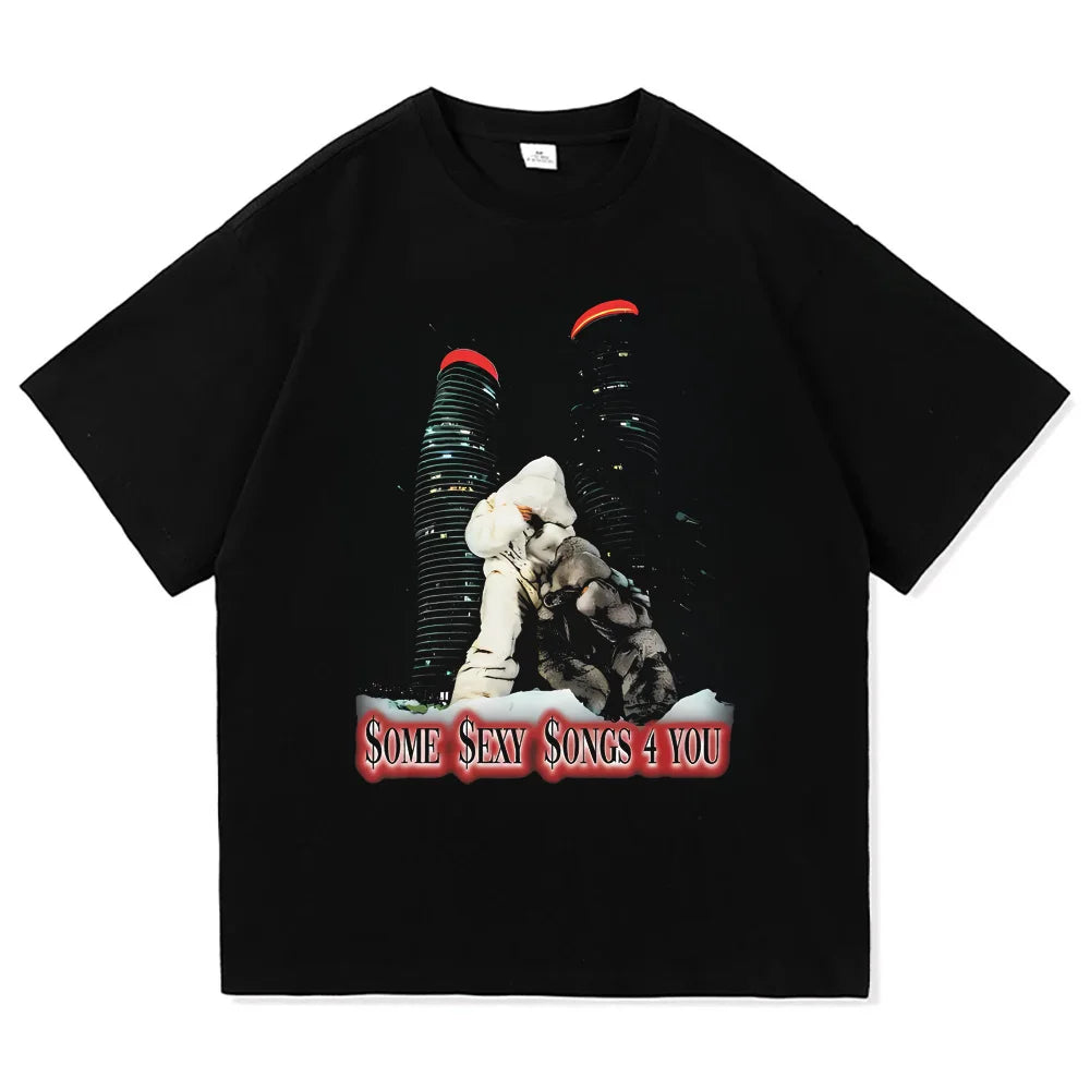 Drake Tour with Partynextdoor Cotton 2025 T-shirt Vintage O-Neck Short Sleeve T-Shirts.