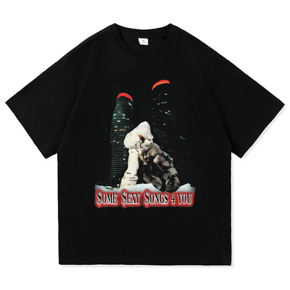 Drake Tour with Partynextdoor Cotton 2025 T-shirt Vintage O-Neck Short Sleeve T-Shirts.