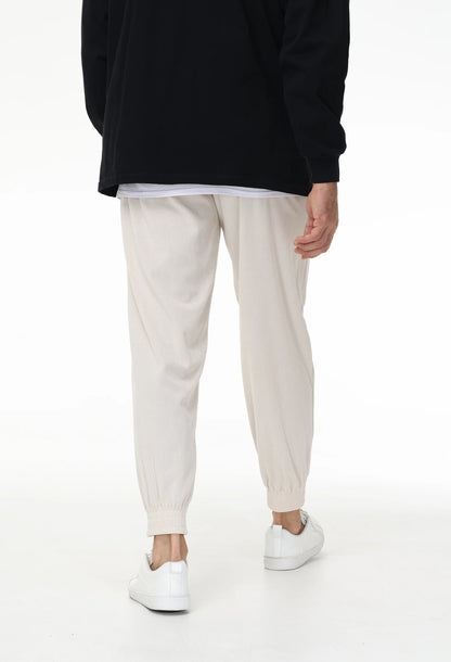 Mens Corduroy Sweatpants Elastic Waist Drawstring Tapered Pants With 4 Pockets for Jogging Running Outdoor Warm Sports.