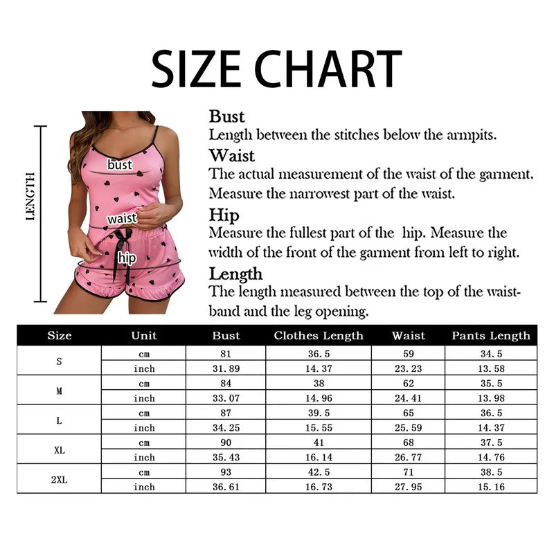 2Pcs Sommer Pyjamas Set für Frauen 2023 Sexy Hause Kleidung SleepwearTank Top Anzüge Shorts Nette Unterwäsche Nachtwäsche Weich Sleeveless.