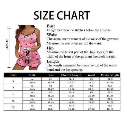 2Pcs Sommer Pyjamas Set für Frauen 2023 Sexy Hause Kleidung SleepwearTank Top Anzüge Shorts Nette Unterwäsche Nachtwäsche Weich Sleeveless.