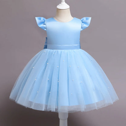Die kleine Meerjungfrau elegante Prinzessin Spitze Kleid Kinder kleider für Mädchen Vintage Kinder Geburtstags feier Kleider Weihnachts kleidung.