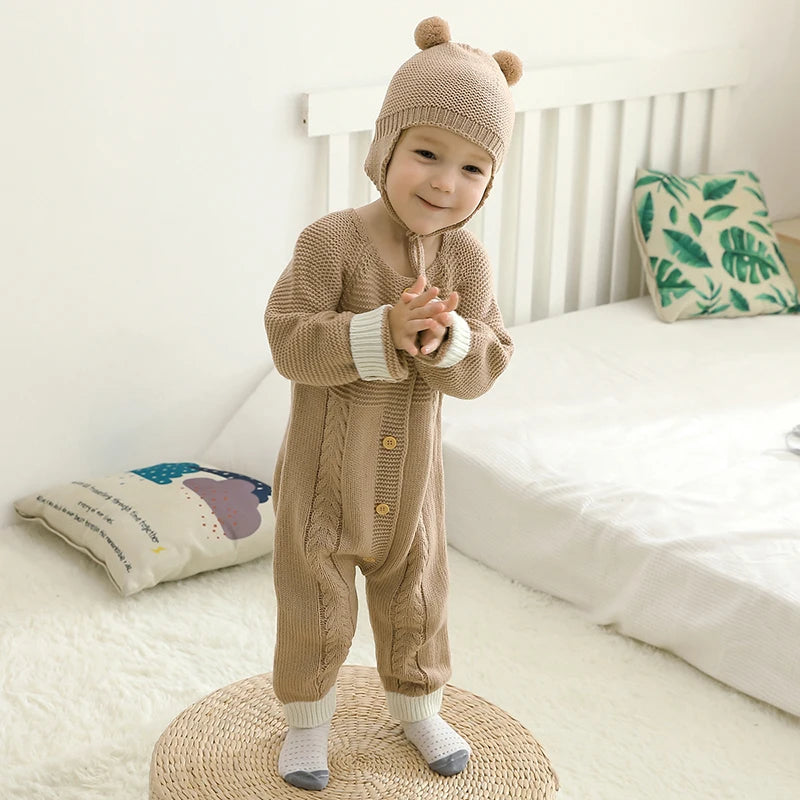 Baby Body Long Sleeve Strick Infant Kinder Unisex Overalls Kleidung Herbst Kleinkind Junge Overalls Ein Stück Kleinkind Mädchen Overall.