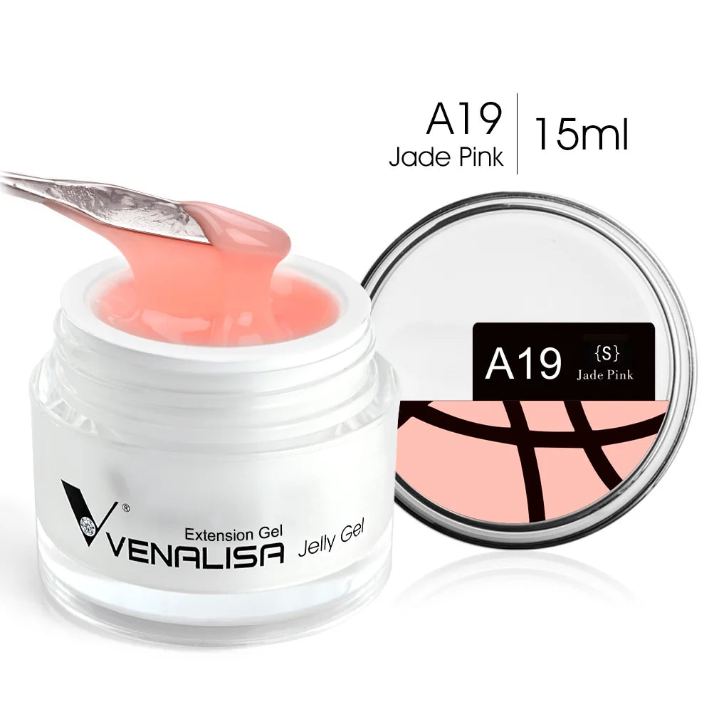 Venalisa Camouflage Nail Gel 15ml Soak Off UV LED Nail Polish Builder Construction Extend Semi Transparent  Jelly Poly Nail Gel