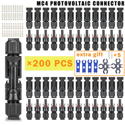 10/20/50/100/300/400PCS Photovoltaic Solar Connector Kit Plug 1000V 30A connectors for solar panels PV/MC Cable 2.5/4/6mm².