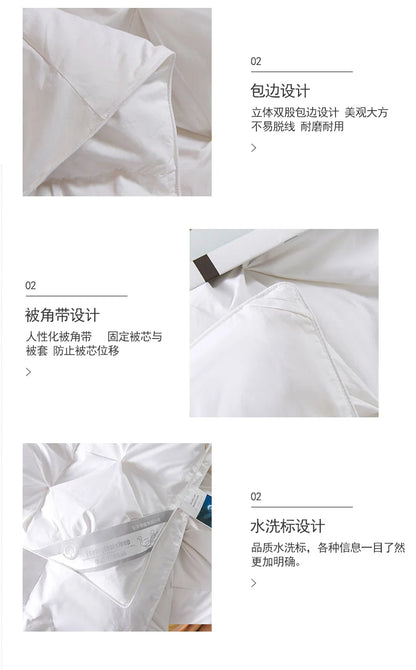 Goose Down Soft Duvet Luxury Blanket King Queen Twin Size Comforter Bedding Filler Bread Shape Super Warm Quilt.