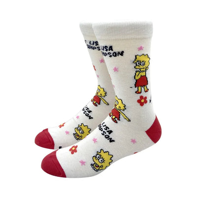 New 1 Pair The Simpsons Harajuku Women Men Socks Cartoon Personality Skateboard Socks Anime Middle Tube Cotton Unisex Socks