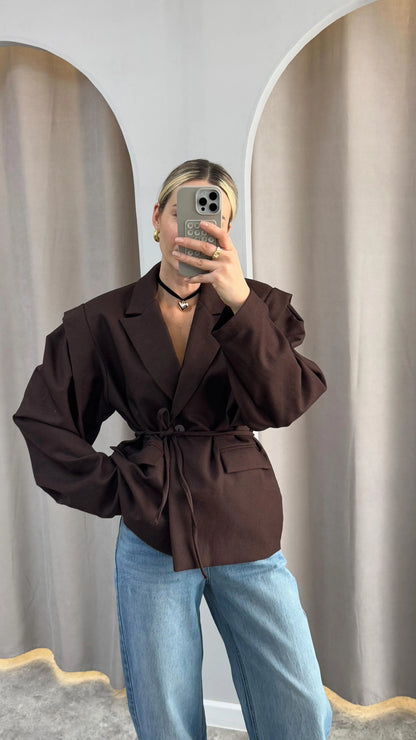 Fashion Solid Revers Hals Schulter Pad Anzug Jacke Frauen Langarm Eine Taste Spitze Up Mantel 2025, Herbst Neue Highstreet Büro Tragen.