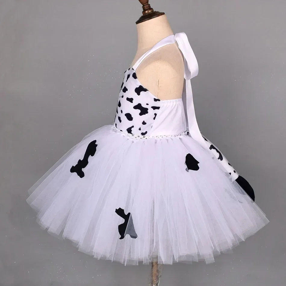 Halloween Tier Cosplay Kostüm für Kinder Wald Thema Kühe Tiger Giraffe Leopard Zebra Tutu Kleider Performance Tanz Sets.