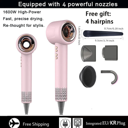 1600W Super Hair Dryer Leafless Hair dryer Personal Hair Care Styling Negative Ion Tool Constant Anion Electric Hair Dryers