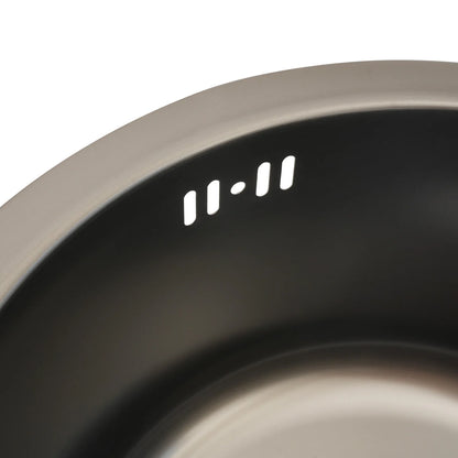 Rundes Einzelwaschbecken aus 201 Edelstahl, 7,09 Zoll, tiefes Nano-Beschichtungsspülbecken, 14,2 x 7,09 Zoll, U-förmiges geruchshemmendes Spülbecken für die Küche