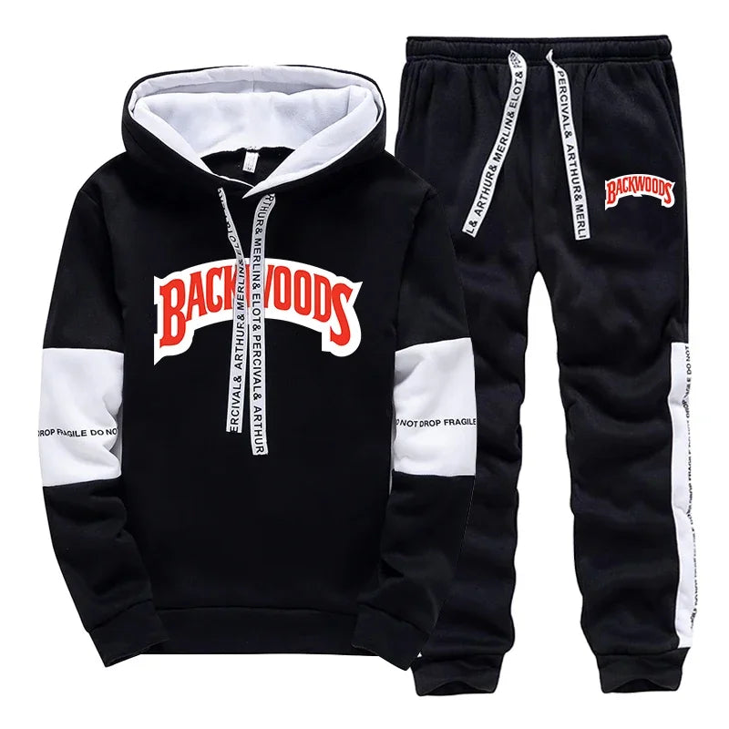 Outdoor Daily Casual Hot Sale Men's Tracksuit Hooded Autumn Winter Sports Single Piece Sweatshirt And Sweatpants Comfort Jogging.