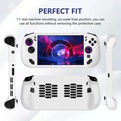 Silicone Case for Legion GO S Game Console Shockproof Anti-Drop Protective Cover Game Accessories Black White Pink.