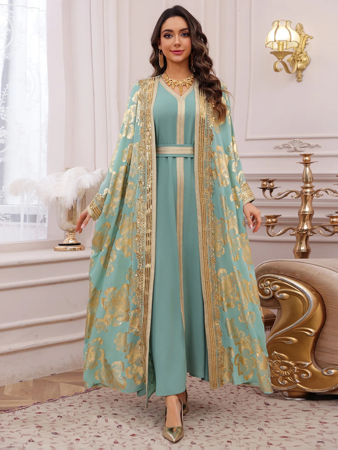 Eid Women Dress Muslim Abaya Embroidery Party Jalabiya Ramadan Long Dresses Abayas Vestidos Largos Kaftan Arab Long Robe 2025.