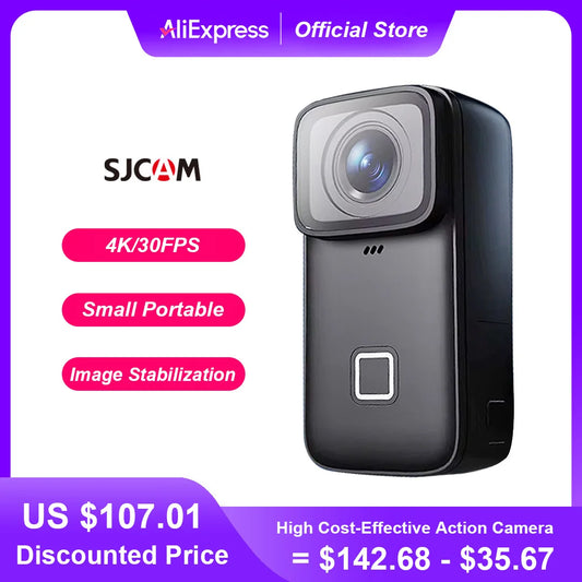 SJCAM C200 Pro 4K Action Camera with Portable Body 5M Waterproof FHD 6-Axis GYRO Video Body 5G WiFi Night Vision Sports DV.
