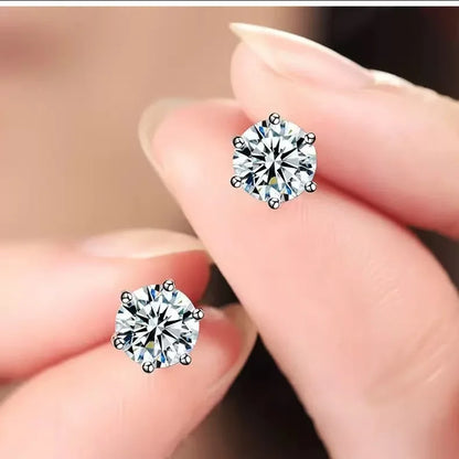 TEN CARATS Moissanite Stud Earrings for Women, D Color VVS1, S925 Sterling Silver, Luxury Jewelry Gift with GRA Certificate.
