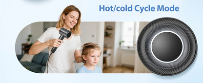 Aigostar Nora - Hair Dryer, 110,000 rpm High-Speed Hair Dryer with 200 Million Negative Ions, 55 dB Low-Noise Hair Dryer