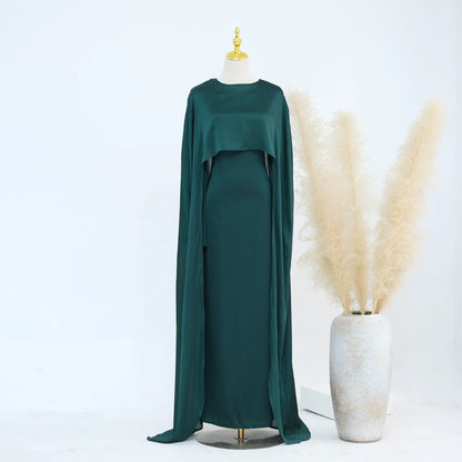 Ramadan 2 Piece Muslim Women Set Dubai Modest Abaya Islam Abayas Femme Elegant Arabic Clothing Fashion Turkey Solid Outfit 2025