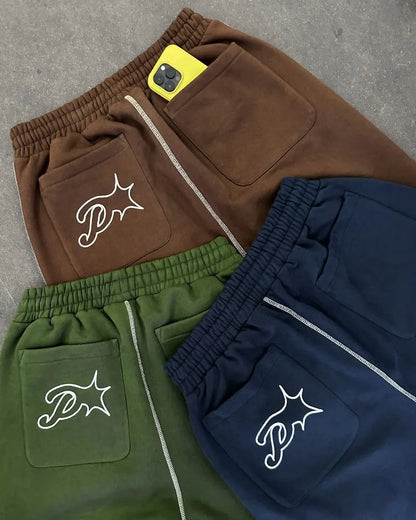 Streetwear PROTECT Mode Brief Stickerei Lose Jogginghose männer Und frauen Y2K Harajuku Hip-Hop Gothic Casual Joker Hosen.