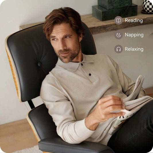 Oberschicht aus Rindsleder, klassischer Liegestuhl, XL-Version mit Armlehne, Drehstuhl, Möbel, Freizeitstuhl für Schlafzimmer, Balkon, Studio