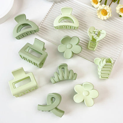 10 Pcs Pink Small Claw Clips Set,Matte Tiny Flower Jaw Clips for Women Girls,5 Style Nonslip for Thin Medium Fine Hair.