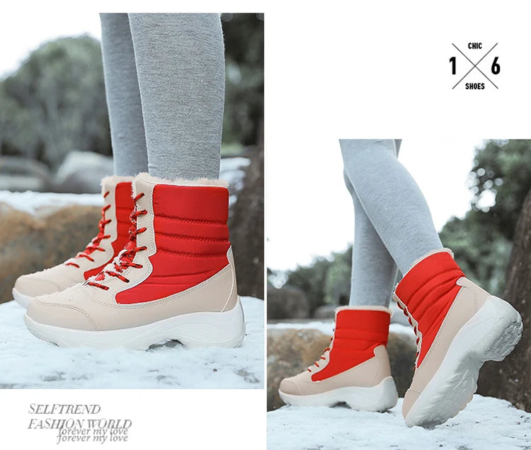 Snow Boots Women New Ladies Shoes Platform Shoes Woman Flat Keep Warm Boots Ladies Casual Plush Botas Mujer Winter Shoes Women.