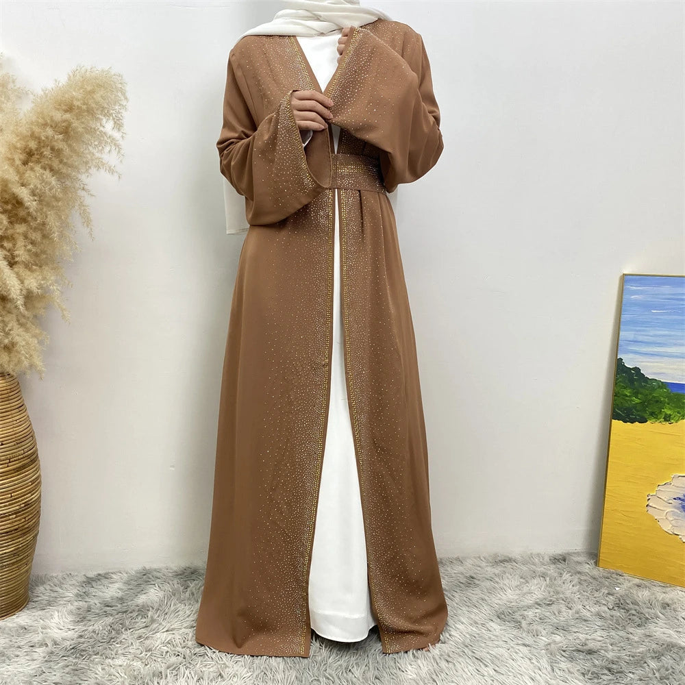 Ramadan Eid Dubai Open Black Muslim Kimono Abaya Damen Turkey Islam Abayas For Women Dress Kebaya Robe Femme Musulmane Kaftan